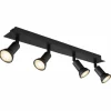 Luminaires Globo Lighting Spots Et Projecteurs|Plafonnier Globo DREW Noir, 4 lumières