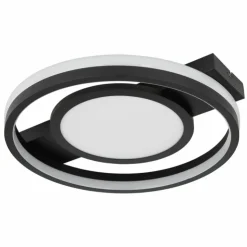 Luminaires Globo Lighting Éclairage Led|Plafonnier Globo GISELL LED Noir, 1 lumière, Télécommandes, Changeur de couleurs