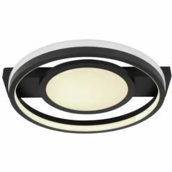 Luminaires Globo Lighting Éclairage Led|Plafonnier Globo GISELL LED Noir, 1 lumière, Télécommandes, Changeur de couleurs