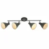 Luminaires Globo Lighting Spots Et Projecteurs|Plafonnier Globo Gris, 4 lumières