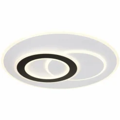 Plafonnier Globo JACQUES LED Noir, Blanc, 1 lumière, Télécommandes