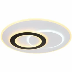 Plafonnier Globo JACQUES LED Noir, Blanc, 1 lumière, Télécommandes