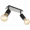 Luminaires Globo Lighting Plafonniers|Plafonnier Globo JOSEBA Noir, 2 lumières