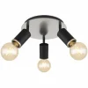 Luminaires Globo Lighting Plafonniers|Plafonnier Globo JOSEBA Noir, 3 lumières