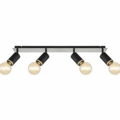 Luminaires Globo Lighting Spots Et Projecteurs|Plafonnier Globo JOSEBA Noir, 4 lumières