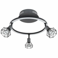 Luminaires Globo Lighting Éclairage Led|Plafonnier Globo JUTTA LED Noir, 1 lumière