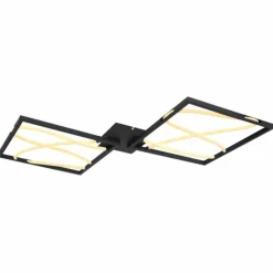 Luminaires Globo Lighting Éclairage Led|Plafonnier Globo KAIA LED Noir, 1 lumière