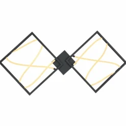 Luminaires Globo Lighting Éclairage Led|Plafonnier Globo KAIA LED Noir, 1 lumière