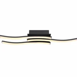 Luminaires Globo Lighting Éclairage Led|Plafonnier Globo KASIMIR LED Noir, 1 lumière