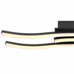 Luminaires Globo Lighting Éclairage Led|Plafonnier Globo KASIMIR LED Noir, 1 lumière