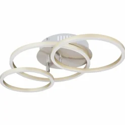 Luminaires Globo Lighting Éclairage Led|Plafonnier Globo KENDY LED Nickel mat, 1 lumière