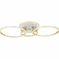 Luminaires Globo Lighting Éclairage Led|Plafonnier Globo KENDY LED Nickel mat, 1 lumière