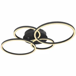 Luminaires Globo Lighting Éclairage Led|Plafonnier Globo KENDY LED Noir, 1 lumière