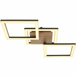 Luminaires Globo Lighting Éclairage Led|Plafonnier Globo KERRY LED Noir, 1 lumière
