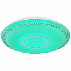 Luminaires Globo Lighting Éclairage Led|Plafonnier Globo KLEMENS LED Blanc, 2 lumières, Télécommandes, Changeur de couleurs