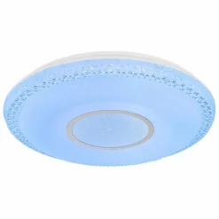 Luminaires Globo Lighting Éclairage Led|Plafonnier Globo KLEMENS LED Blanc, 2 lumières, Télécommandes, Changeur de couleurs