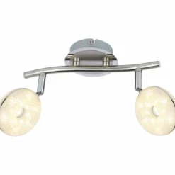 Luminaires Globo Lighting Éclairage Led|Plafonnier Globo LAILA LED Nickel mat, 2 lumières