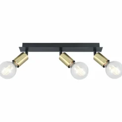Luminaires Globo Lighting Spots Et Projecteurs|Plafonnier Globo LILIANA Vieux laiton, Noir, 3 lumières