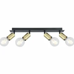 Luminaires Globo Lighting Spots Et Projecteurs|Plafonnier Globo LILIANA Vieux laiton, Noir, 4 lumières