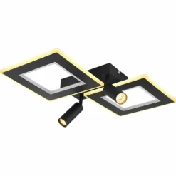 Luminaires Globo Lighting Éclairage Led|Plafonnier Globo MARIAN LED Noir, 1 lumière, Télécommandes, Changeur de couleurs