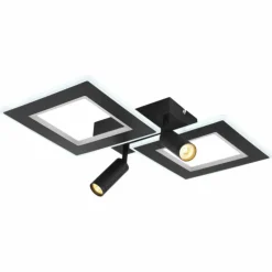 Luminaires Globo Lighting Éclairage Led|Plafonnier Globo MARIAN LED Noir, 1 lumière, Télécommandes, Changeur de couleurs