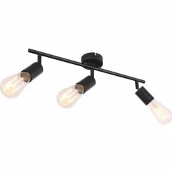 Luminaires Globo Lighting Spots Et Projecteurs|Plafonnier Globo MARTHA Noir, 3 lumières
