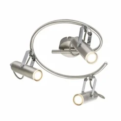 Luminaires Globo Lighting Spots Et Projecteurs|Plafonnier Globo MIRRI LED Nickel mat, 3 lumières