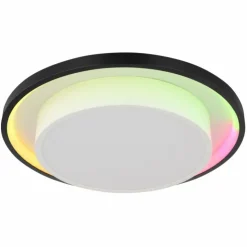 Luminaires Globo Lighting Éclairage Led|Plafonnier Globo MORGAN LED Noir, 1 lumière, Télécommandes