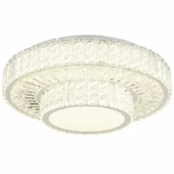 Luminaires Globo Lighting Éclairage Led|Plafonnier Globo MUCKY LED Chrome, 1 lumière, Télécommandes