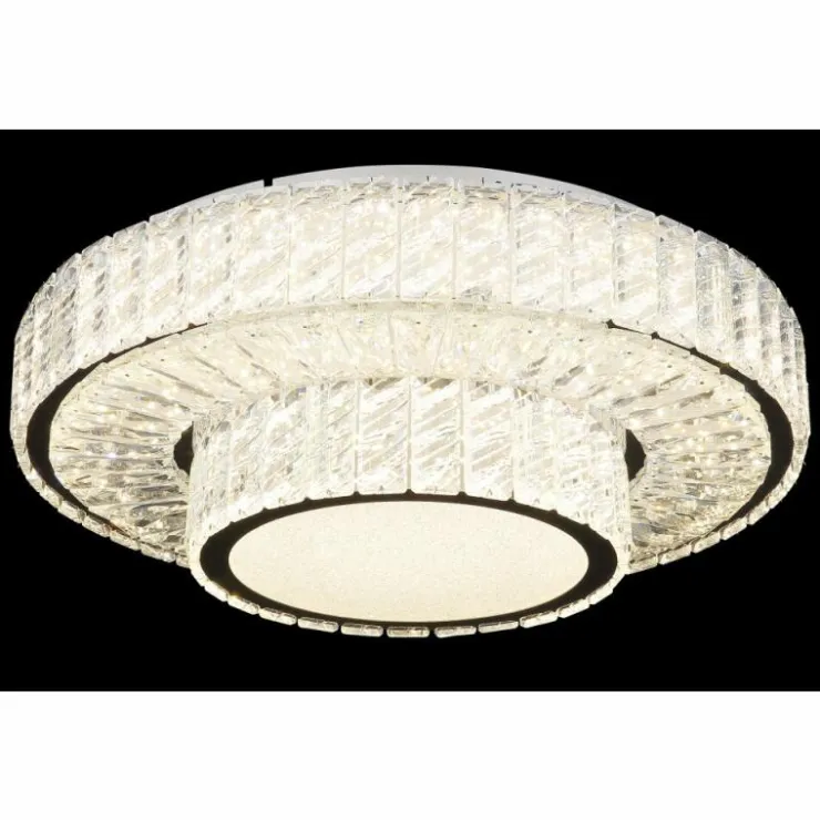 Luminaires Globo Lighting Éclairage Led|Plafonnier Globo MUCKY LED Chrome, 1 lumière, Télécommandes