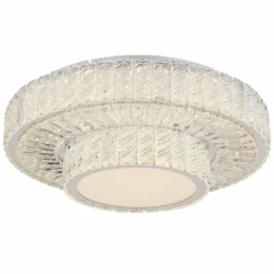 Luminaires Globo Lighting Éclairage Led|Plafonnier Globo MUCKY LED Chrome, 1 lumière, Télécommandes