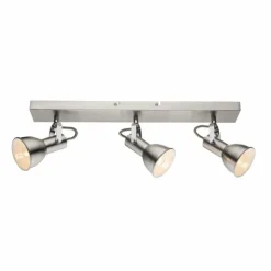 Luminaires Globo Lighting Spots Et Projecteurs|Plafonnier Globo Nickel mat, 3 lumières