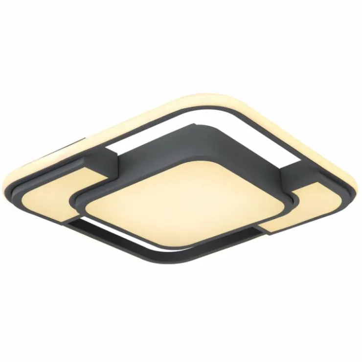 Luminaires Globo Lighting Éclairage Led|Plafonnier Globo NIRRA LED Noir, 1 lumière