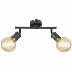 Luminaires Globo Lighting Spots Et Projecteurs|Plafonnier Globo OTTILIE Brun foncé, Nickel mat, 2 lumières