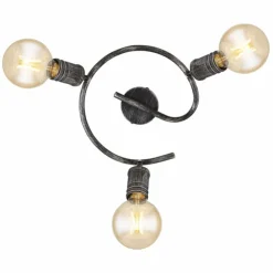 Luminaires Globo Lighting Spots Et Projecteurs|Plafonnier Globo OTTILIE Brun foncé, Nickel mat, 3 lumières