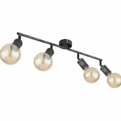 Luminaires Globo Lighting Spots Et Projecteurs|Plafonnier Globo OTTILIE Brun foncé, Nickel mat, 4 lumières
