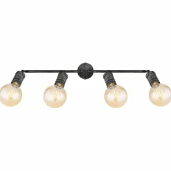 Luminaires Globo Lighting Spots Et Projecteurs|Plafonnier Globo OTTILIE Brun foncé, Nickel mat, 4 lumières