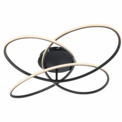 Luminaires Globo Lighting Éclairage Led|Plafonnier Globo PANDA LED Noir, Blanc, 1 lumière, Télécommandes