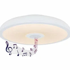 Luminaires Globo Lighting Éclairage Led|Plafonnier Globo RAFFY LED Noir, Blanc, 1 lumière, Télécommandes, Changeur de couleurs