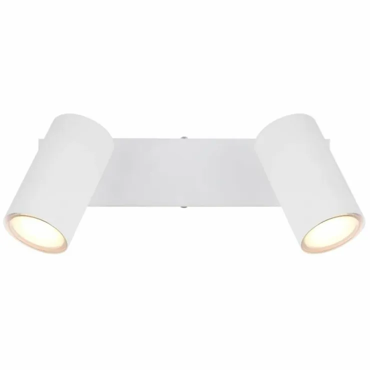 Luminaires Globo Lighting Spots Et Projecteurs|Plafonnier Globo ROBBY Chrome, Blanc, 2 lumières