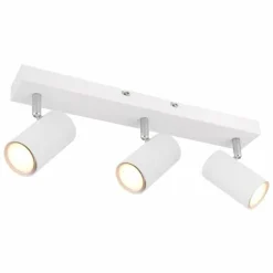 Luminaires Globo Lighting Spots Et Projecteurs|Plafonnier Globo ROBBY Chrome, Blanc, 3 lumières