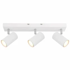 Luminaires Globo Lighting Spots Et Projecteurs|Plafonnier Globo ROBBY Chrome, Blanc, 3 lumières