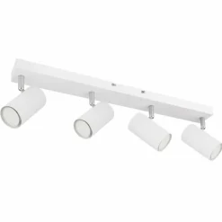 Luminaires Globo Lighting Spots Et Projecteurs|Plafonnier Globo ROBBY Chrome, Blanc, 4 lumières
