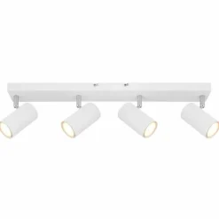 Luminaires Globo Lighting Spots Et Projecteurs|Plafonnier Globo ROBBY Chrome, Blanc, 4 lumières