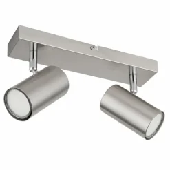 Luminaires Globo Lighting Spots Et Projecteurs|Plafonnier Globo ROBBY Nickel mat, 2 lumières