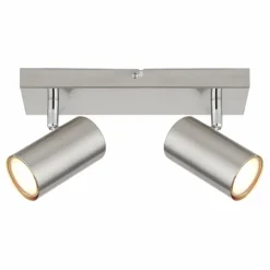 Luminaires Globo Lighting Spots Et Projecteurs|Plafonnier Globo ROBBY Nickel mat, 2 lumières