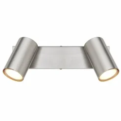 Luminaires Globo Lighting Spots Et Projecteurs|Plafonnier Globo ROBBY Nickel mat, 2 lumières