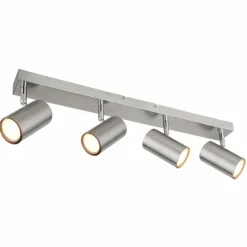 Luminaires Globo Lighting Spots Et Projecteurs|Plafonnier Globo ROBBY Nickel mat, 4 lumières