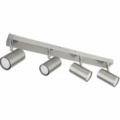 Luminaires Globo Lighting Spots Et Projecteurs|Plafonnier Globo ROBBY Nickel mat, 4 lumières