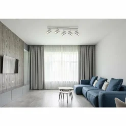 Luminaires Globo Lighting Spots Et Projecteurs|Plafonnier Globo ROBBY Nickel mat, 5 lumières